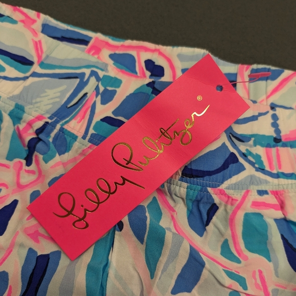 Lilly Pulitzer Harbour Mid Rise Pants Skim Blue Size Medium - Picture 2 of 14